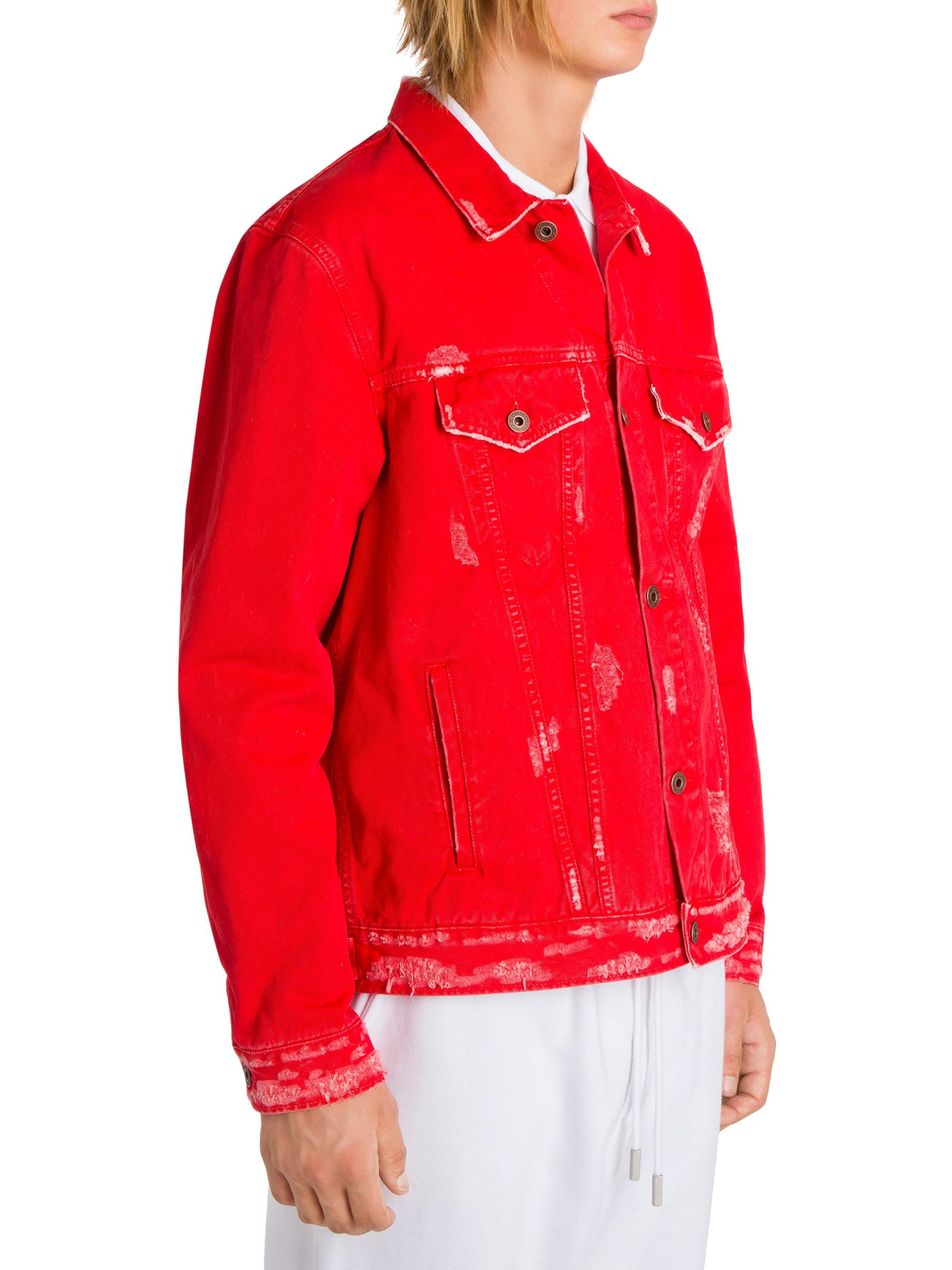 red off white long sleeve